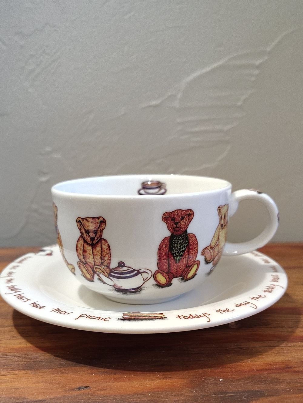 Paul Cardew Classic Ted-tea Saucer And Cup Set Teddy Bears Designed In England